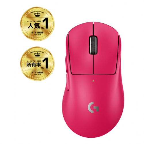 Miška Logitech PRO X SUPERLIGHT 2 DEX optična, brezžična, 44000 DPI, 60 g, polnilna, magenta