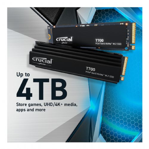 Vgradni SSD disk M.2 4TB Crucial T700 NVMe PCIe 5.0 x 4