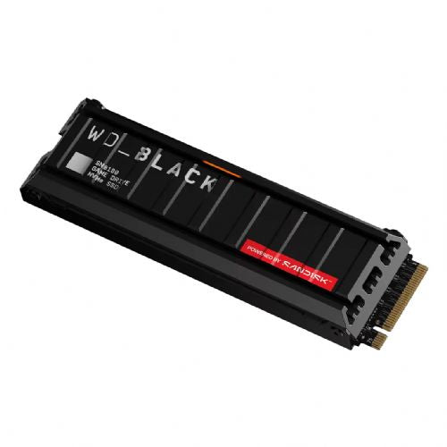 Vgradni SSD disk WD SN8100 8TB M.2 PCIe 5.0 NVMe s hladilnikom črne barve