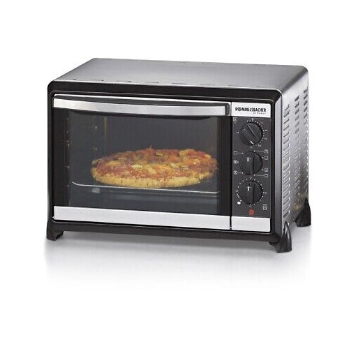 Mini pečica Rommelsbacher s konvekcijo BG 1055/E (srebrna/črna, za prodajo na drobno)