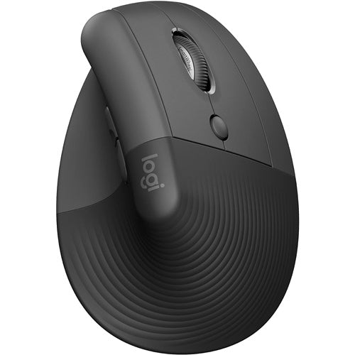 Miška Logitech Lift Vertical, za desničarje, brezžična, črna