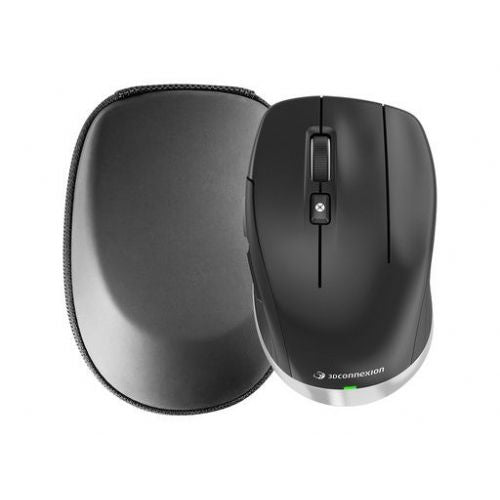 Miška 3Dconnexion CadMouse Compact Wireless črna/srebrna, brezžična in kabelska, 7200 dpi, optična, vključno s torbico