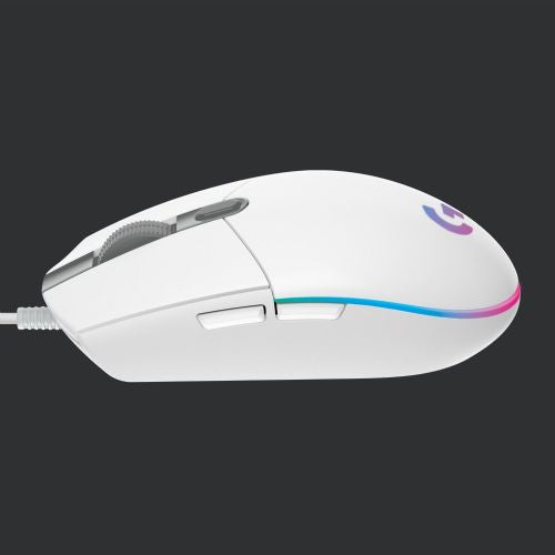 Miška Logitech G203 LIGHTSYNC (bela)