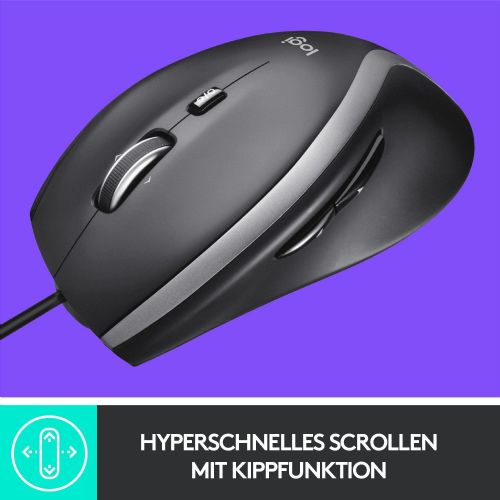 Miška Logitech M500s Corded, 4000 dpi, žična, črna