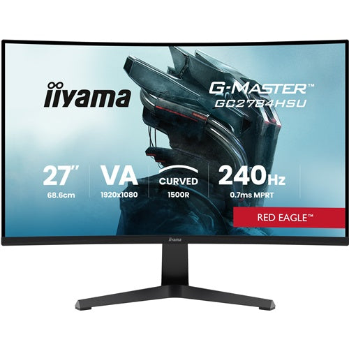 Monitor Iiyama G-Master GC2784HSU-B1 27", ukrivljen, FullHD, 240Hz, FreeSync Premium, USB hub