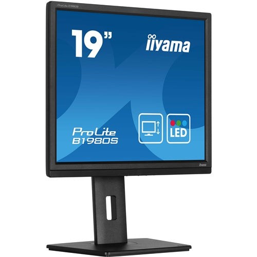 Monitor  Iiyama ProLite B1980S-B1 48 cm (19"), SXGA, TN, HDMI, DP, ergonomsko stojalo, črna