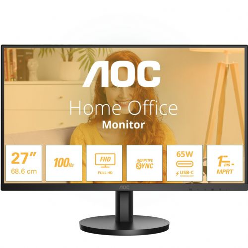 Monitor AOC 27B3CA2 27", IPS, FullHD, 100Hz, Adaptive-Sync, USB-C