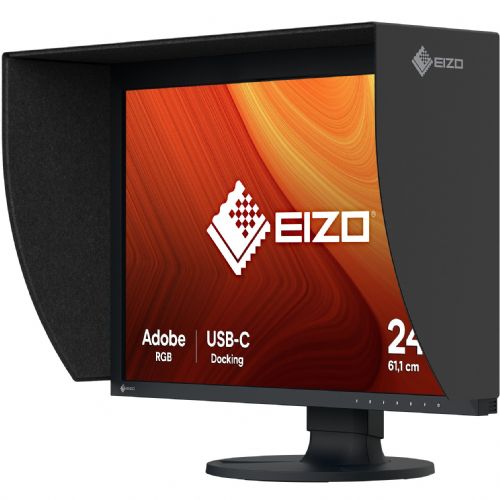 Monitor Eizo CG2400S ColorEdge (61,1 cm (24,1"), črn, WUXGA, IPS, USB-C, USB-vozlišče, KVM stikalo)