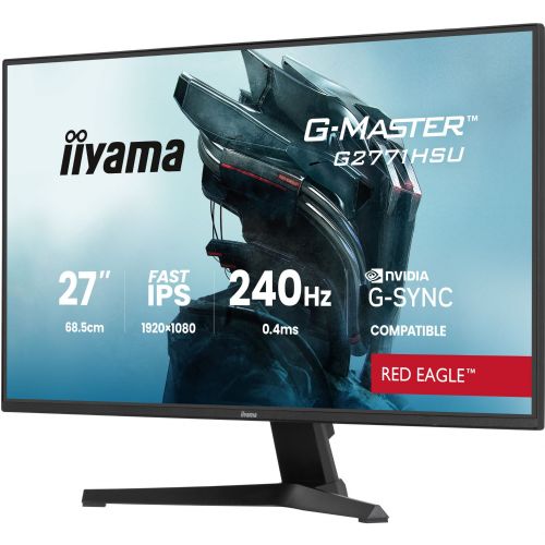 Monitor Iiyama G-Master G2771HSU-B1 27" (68,6 cm), FullHD, Hitri IPS, 240Hz, G-Sync, USB-hub