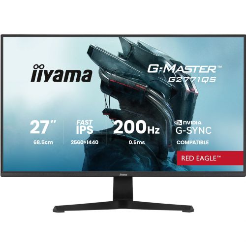 Monitor Iiyama G-Master G2771QS-B1 27", QHD, Fast IPS, 200Hz, G-Sync, črna (mat)