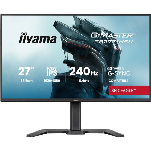 Monitor Iiyama G-Master GB2771HSU-B1 27" (68,6 cm), FullHD, 240Hz, Fast-IPS, G-Sync, črn (mat)