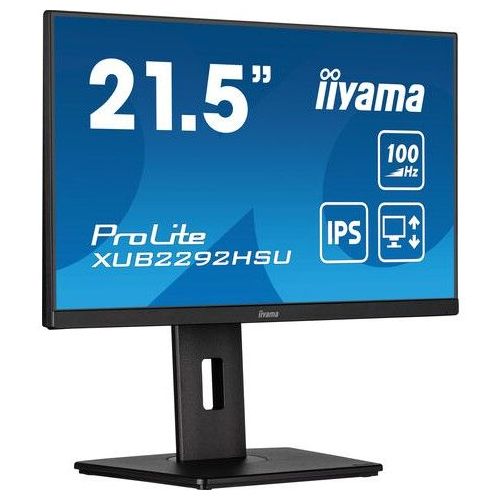Monitor Iiyama ProLite XUB2292HSU-B6 54,6 cm (21,5"), 1920x1080 (FHD), IPS, 250cd/m2, 16:9 0,4ms 100Hz HDMI DP USB zvočnik Pivot. črna