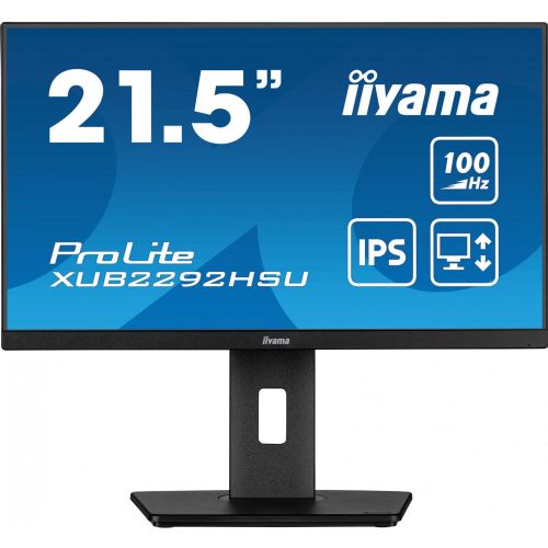 Monitor Iiyama ProLite XUB2292HSU-B6 54,6 cm (21,5"), 1920x1080 (FHD), IPS, 250cd/m2, 16:9 0,4ms 100Hz HDMI DP USB zvočnik Pivot. črna