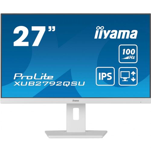 Monitor IIYAMA ProLite XUB2792QSU-W6 68,5cm (27") 100Hz 2K IPS LED LCD HDMI/DP zvočniki, bela