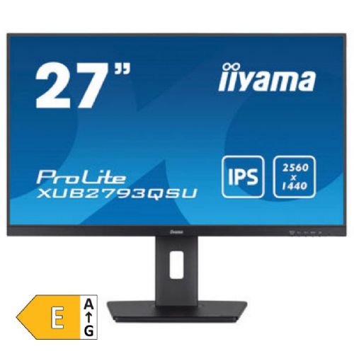 Monitor Iiyama XUB2793QSU-B7 68,6 cm (27"), 2560x1140 (QHD), IPS, 300 cd/m2, 16:9, 100Hz, 1ms, 4W, HDMI, črna