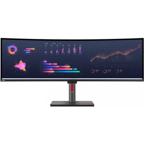 Monitor Lenovo ThinkVision P49w-30 (125 cm (49 palcev), črne barve, DQHD, IPS, Thunderbolt 4, HDMI, DisplayPort)