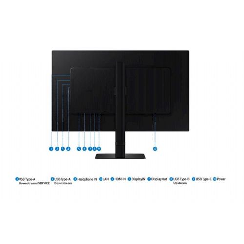 Monitor Samsung ViewFinity S6 S60UD QHD monitor, 68,58 cm (27,0"), 2560 x 1440 (WQHD), IPS, DP, HDMI, USB-C (90W) LS27D600UAUXEN