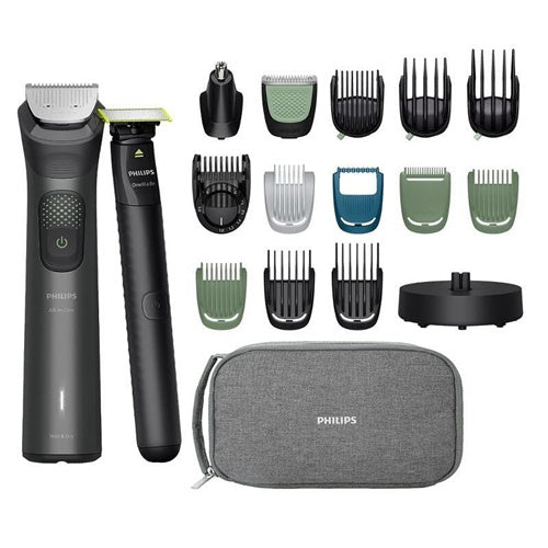 Moški urejevalnik Philips Multigroom Series 9000 19-v-1, litij-ionska baterija, mokro/suho, samoostrilna rezila, 120 min delovanja