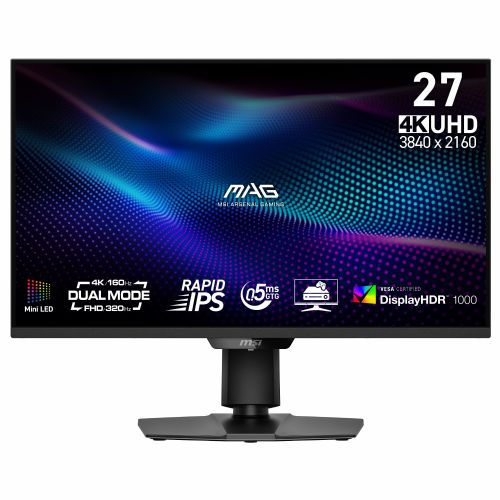 Monitor MSI MAG 274UPDFDE E16M 27" Ultra HD/4K, Rapid IPS, Mini LED, 320 Hz, DisplayHDR 1000, črna