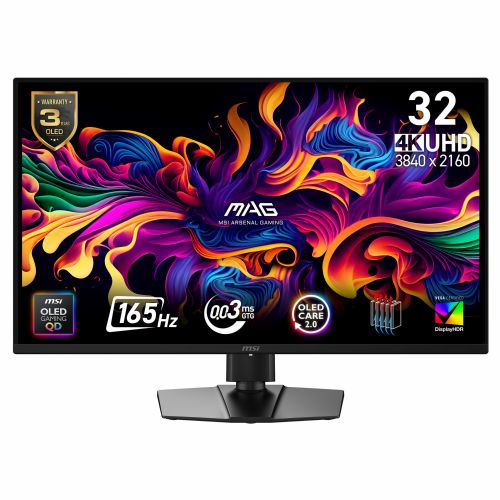 MSI MAG 322UP QD-OLED E16 - OLED igralni - OLED Care 2.0 165Hz, 0,03ms GtG