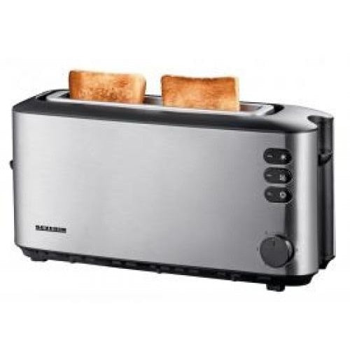 Opekač kruha z dolgimi režami Severin AT 2515, 1000W, za 2 rezine toasta, srebrna