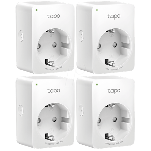 Pametna vtičnica TP-Link Tapo P100 V1.2 (4-Pack), WLAN