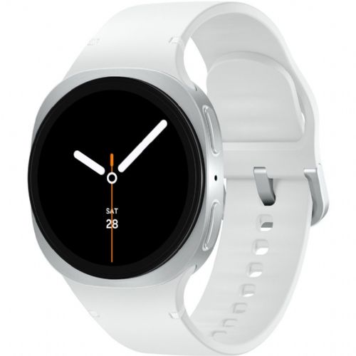 Pametna ura Samsung Galaxy Watch8 (srebrna, 40 mm, športni pašček S/M)