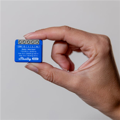Pametni rele Stikalo Shelly 1 Mini Gen4 (modro, 2 kosa)