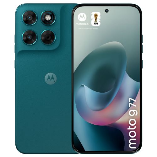 Pametni telefon Motorola moto g77 256GB modro-zelena, 8GB RAM, 108MP kamera, AMOLED 120Hz, 5100 mAh baterija