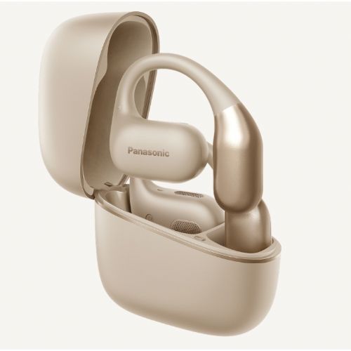 Panasonic RB-F10DE-C TWS slušalice, otvoreni dizajn preko ušnog kanala, Bluetooth 5.4, baterija 7+18 h, IPX4, bež