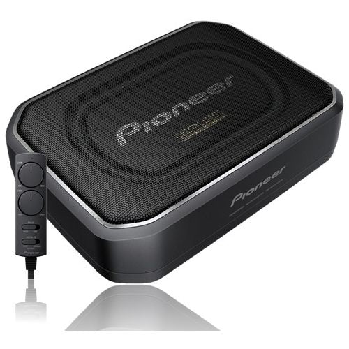 Zvočnik Pioneer TS-WX140DA aktivni nizkotonec 170 W, frekvenčno območje 20-200 Hz, ojačevalnik razreda D, daljinski upravljalnik, aluminijasta membrana