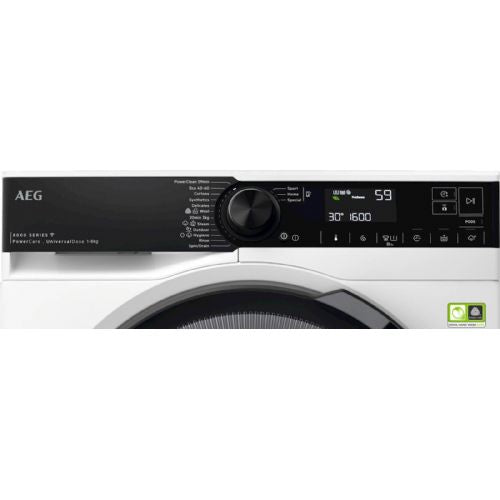 Pralni stroj AEG LFR83866OE, UniversalDose, 8 kg, 1600 obr./min, razred A, Wi-Fi, 59,7 x 84,7 x 57,6 cm