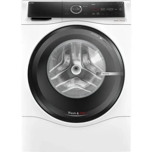 Pralno-sušilni stroj Bosch WNC254A40, Serija 8, Home Connect, 10,5 kg + 6 kg, razred D, 59,8 x 84,8 x 59 cm, belo-črn