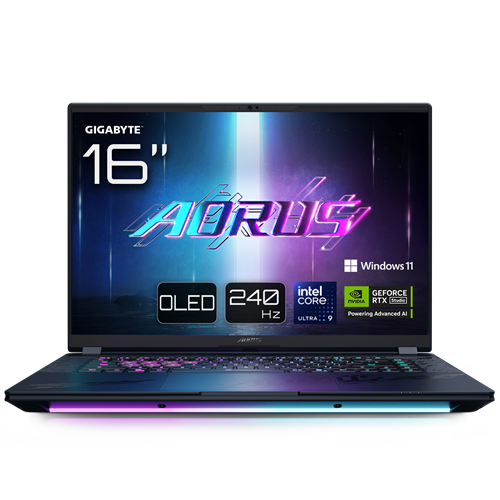 Prenosnik Gigabyte AORUS MASTER 16 BYHC5DEE65SP Intel® Core™ Ultra 9 275HX,32GB DDR5,40,6 cm (16"), 2TB SSD, OLED 240Hz, RTX 5080, DE, Windows 11 Pro, siva