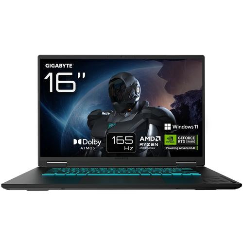 Prenosnik Gigabyte GAMING A16 3VHK3DE894SH Ryzen 7 260/40,6cm (16")/1920 x 1200/IPS/16GB/SSD 1 TB NVMe/RJ 45 USB-C USB-A/GeForce RTX 5060/DE/W11Home, črna