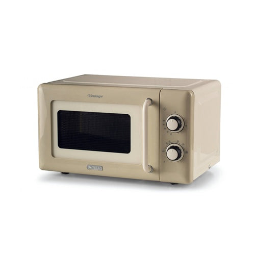 Prostostoječa mikrovalovna pečica Ariete Vintage smetana 20L 800W 5 stopenj premera krožnika 27 cm končni signal