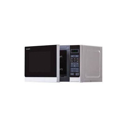 Prostostoječa mikrovalovna pečica Sharp Magnetron R-642 IN-W, 20L, žar 1.000 W, mikrovalovi 800 W, nerjaveče jeklo, otroška ključavnica