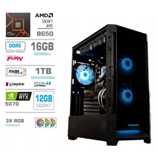 Računalnik PCX Exton R7 7700X/16GB/1TB/RTX5070/RGB PCX-GS8-616863