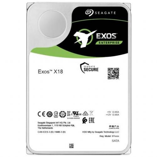 Vgradni HDD-disk Seagate Exos X18, 14 TB HDD SAS, 7200 RPM, 256 MB predpomnilnika, 512e/4Kn BLK