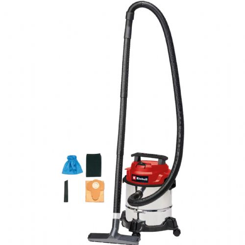 Einhell TC-VC 1812/1 S usisavač za mokro/suho čišćenje (crveni/nehrđajući čelik)