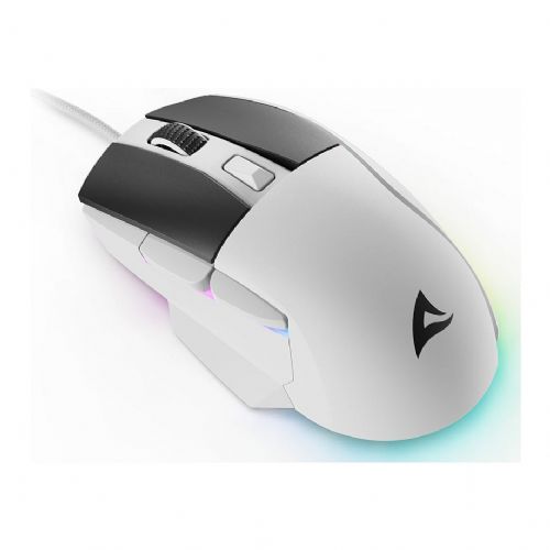 Miška Sharkoon Shark SGM35 optična, 6400 DPI, 6 gumbov, osvetlitev, bela