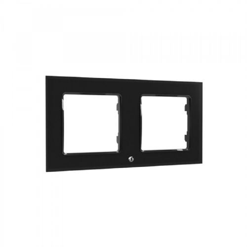 Shelly Accessories "Wall Frame 2" okvir za zidni prekidač, dvostruki, crni