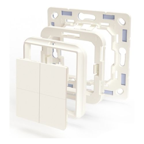 Shelly Plug &amp; Play &quot;BLU Wall&quot; Switch 4 Adapter Busch-Jaeger Weiß