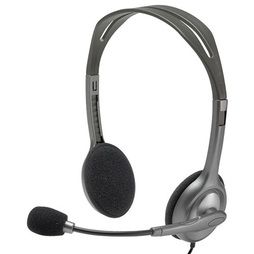 Slušalke Logitech H110, srebrna/siva