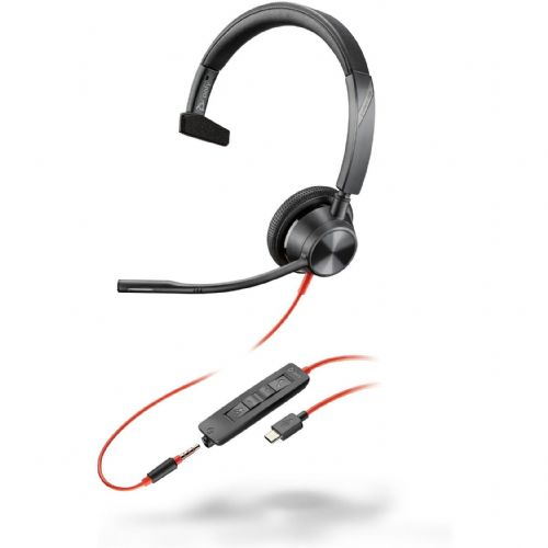 HP Poly Blackwire 3315 slušalice, USB-C, mono, crne