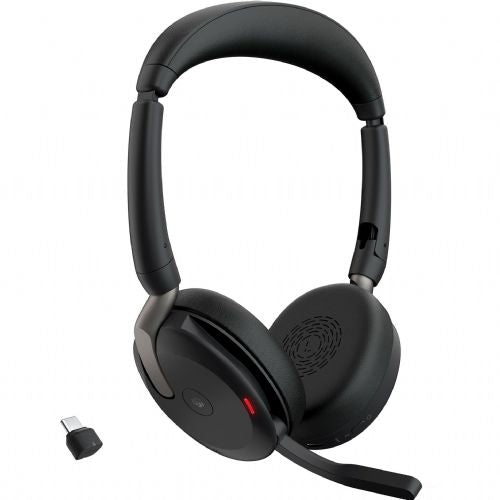 Jabra Evolve2 65 Flex Duo slušalice, Bluetooth, Stereo, Microsoft Teams, USB-C, Link380c, crne