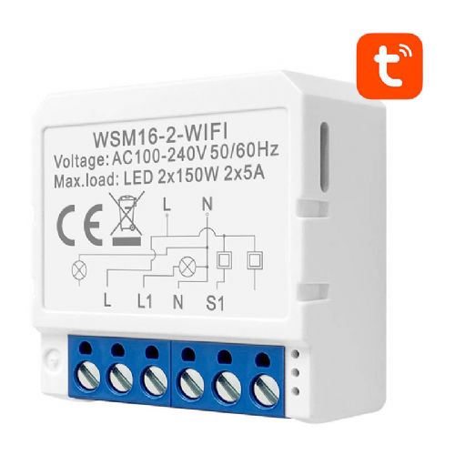 Pametni stikalni modul WiFi Avatto WSM16-W2 TUYA