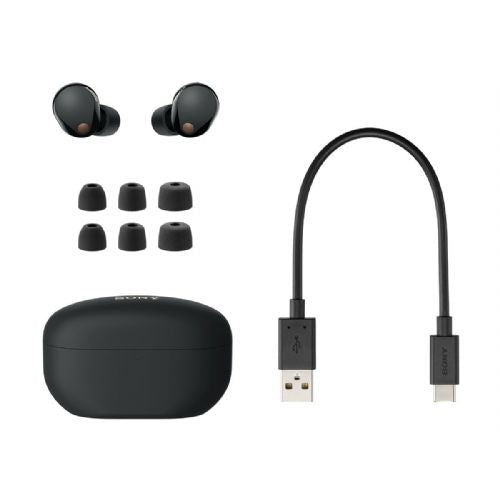 Brezžične TWS slušalke Sony WF-1000XM5, aktivno odpravljanje hrupa, Bluetooth 5.3, 360 Reality Audio, črne