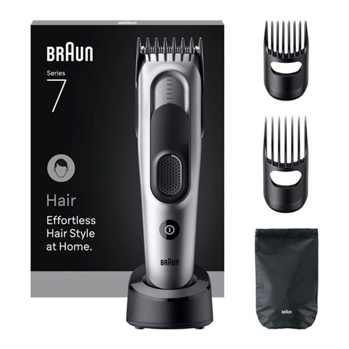 Strižnik za lase Braun Series 7 Hair Clipper HC7590 (srebrn/črn)