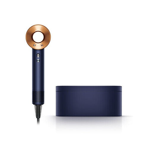 Sušilec za lase Dyson Supersonic raven+valovit nočno modra/bakrena, 1600 W, digitalni motor V9, ionska tehnologija, 4 stopnje ogrevanja